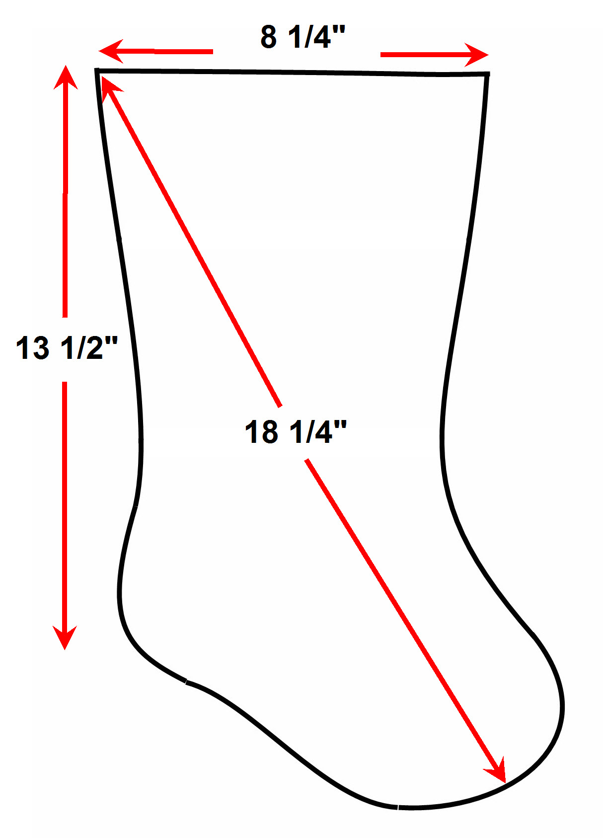 Basic Stocking Shape Jen's Projects 2019